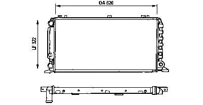 550126 NRF radiador de esfriamento de motor