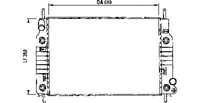 1038608 Ford radiador de esfriamento de motor