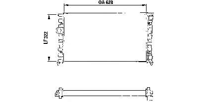 Radiador de esfriamento de motor 731025 VALEO