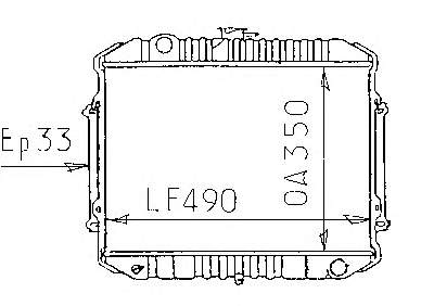 MB356688 Market (OEM) radiador de esfriamento de motor