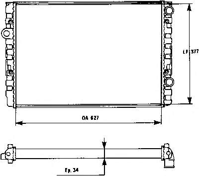 FP 74 A428-AV AVA radiador de esfriamento de motor