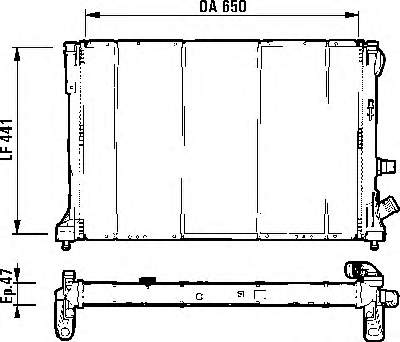 Radiador de esfriamento de motor 7701040662 Renault (RVI)