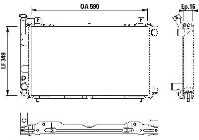 Radiador de esfriamento de motor ADN19825 Blue Print