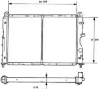 Radiador de esfriamento de motor para Alfa Romeo 145 (930)