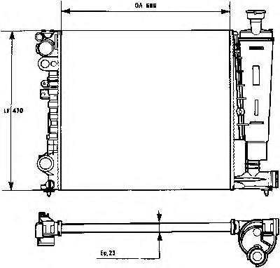 1485799080 Fiat/Alfa/Lancia radiador de esfriamento de motor