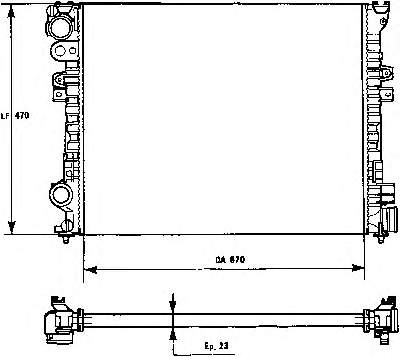 Radiador de esfriamento de motor para Citroen Evasion (22, U6)