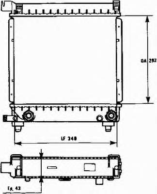 A1245008403 Mercedes radiador de esfriamento de motor