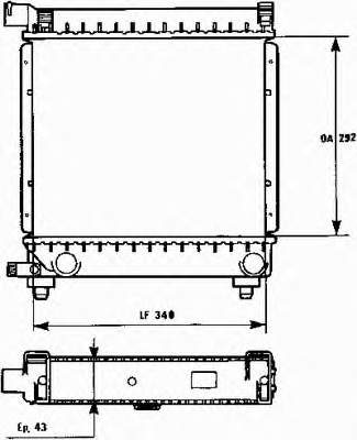 Radiador de esfriamento de motor 731172 VALEO