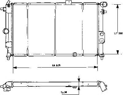 Radiador de esfriamento de motor 731174 VALEO