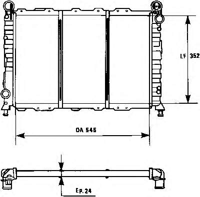 Radiador de esfriamento de motor 1002055 VAN Wezel