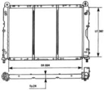 Radiador de esfriamento de motor 731253 VALEO