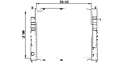 Radiador de esfriamento de motor 381908A1 Polcar