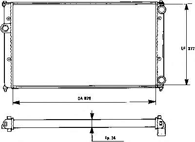 FP 74 A503-AV FPS radiador de esfriamento de motor