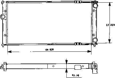 731266 VALEO radiador de esfriamento de motor