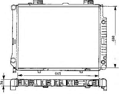 A2105000903 Mercedes radiador de esfriamento de motor