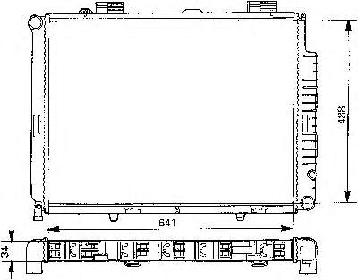 A2105000803 Mercedes radiador de esfriamento de motor