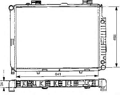 A2105003003 Mercedes radiador de esfriamento de motor