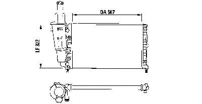 46430837 Fiat/Alfa/Lancia radiador de esfriamento de motor