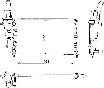 46451997 Fiat/Alfa/Lancia radiador de esfriamento de motor