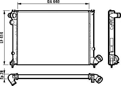 Radiador de esfriamento de motor 731381 VALEO