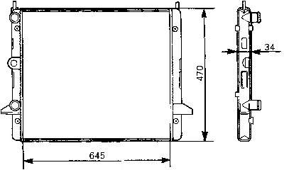 7258108 Ford radiador de esfriamento de motor