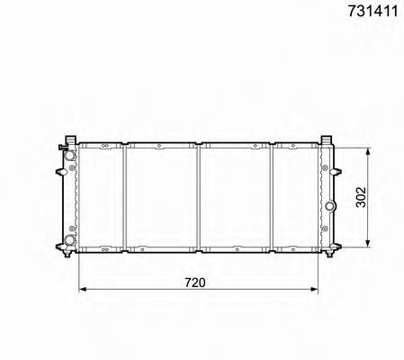 FP 74 A1197 FPS radiador de esfriamento de motor