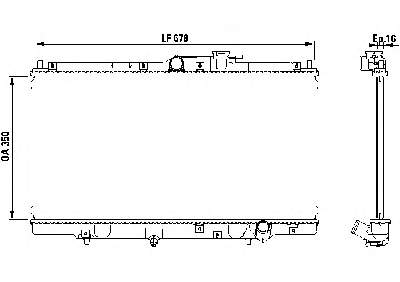 Radiador de esfriamento de motor para Honda Prelude (BB)