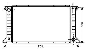 6640240 Ford radiador de esfriamento de motor