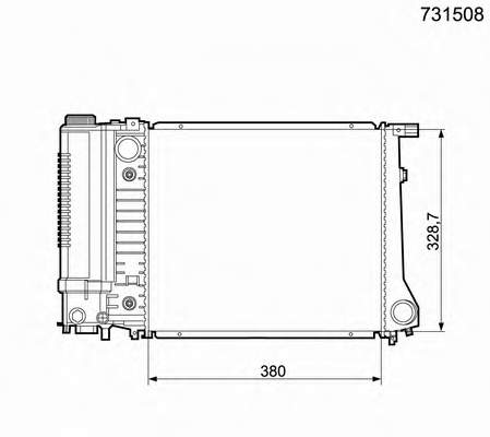 Radiador de esfriamento de motor 17111719301 BMW