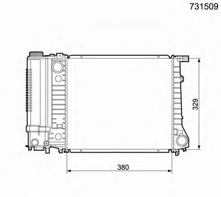 Radiador de esfriamento de motor 53426A NRF