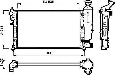 1083047 Frig AIR radiador de esfriamento de motor