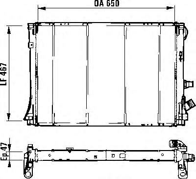 RA63976A Signeda radiador de esfriamento de motor