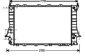 4A0121251C VAG radiador de esfriamento de motor