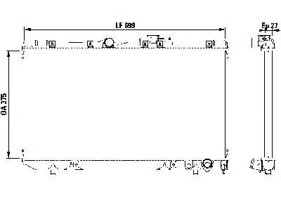 ADT39863 Blue Print radiador de esfriamento de motor