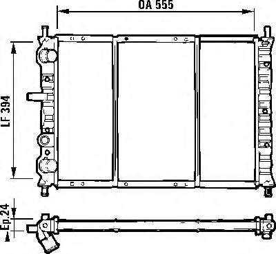 K46514419 Fiat/Alfa/Lancia radiador de esfriamento de motor