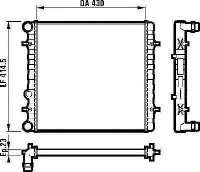 FP64A433X FPS radiador de esfriamento de motor