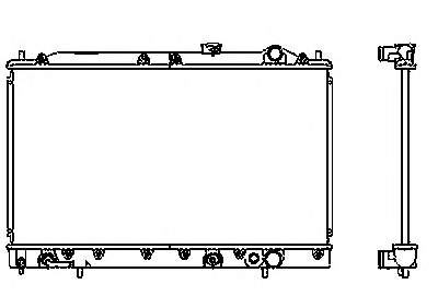 Radiador de esfriamento de motor para Mitsubishi Lancer (C1V, C3V)