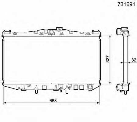 1640064192 Toyota radiador de esfriamento de motor