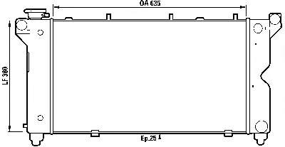 04682785 Chrysler radiador de esfriamento de motor