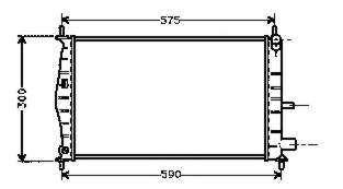 1098808 Ford radiador de esfriamento de motor