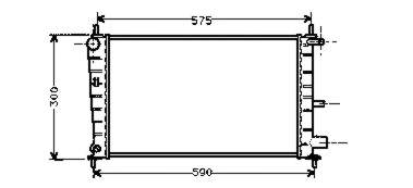 1111384 Ford radiador de esfriamento de motor