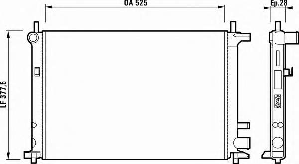 XS6H8005GA Ford radiador de esfriamento de motor