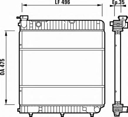 731741 VALEO radiador de esfriamento de motor