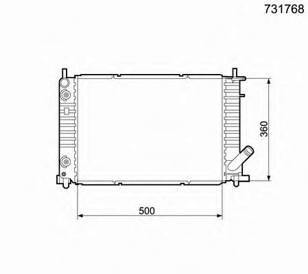 Radiador de esfriamento de motor 1671694 Ford