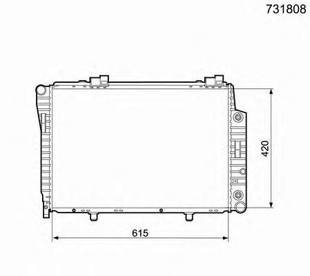 2025003203 Mercedes radiador de esfriamento de motor