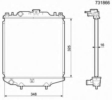 Radiador de esfriamento de motor para Suzuki Alto (EF)