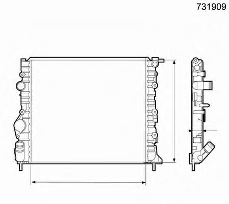 731909 VALEO radiador de esfriamento de motor