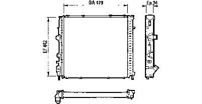 7700304932 Nissan radiador de esfriamento de motor