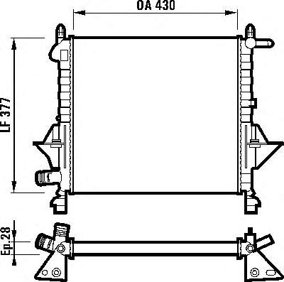 CR614000S Mahle Original radiador de esfriamento de motor