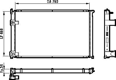 9161436 Opel radiador de esfriamento de motor